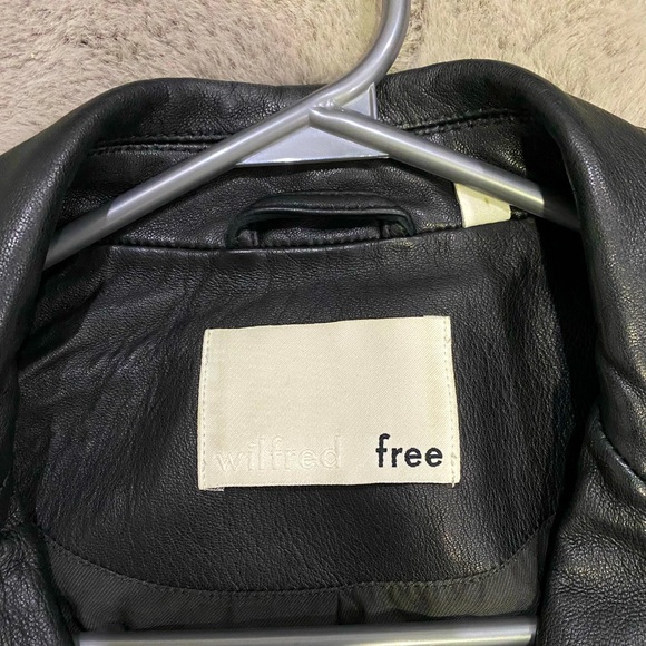 Aritzia Wilfred Free Lennon Leather Jacket (XXS) - Picture 4 of 5